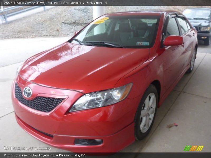 Barcelona Red Metallic / Dark Charcoal 2007 Toyota Camry SE V6