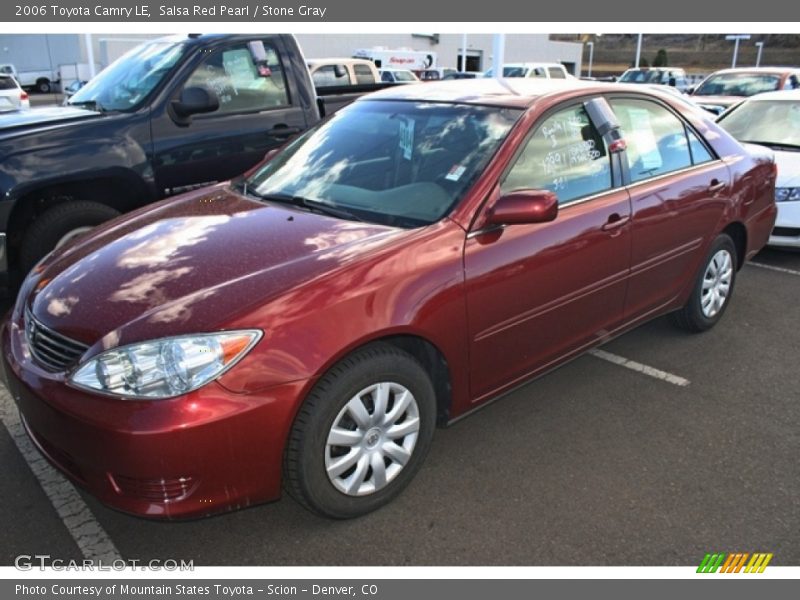 Salsa Red Pearl / Stone Gray 2006 Toyota Camry LE