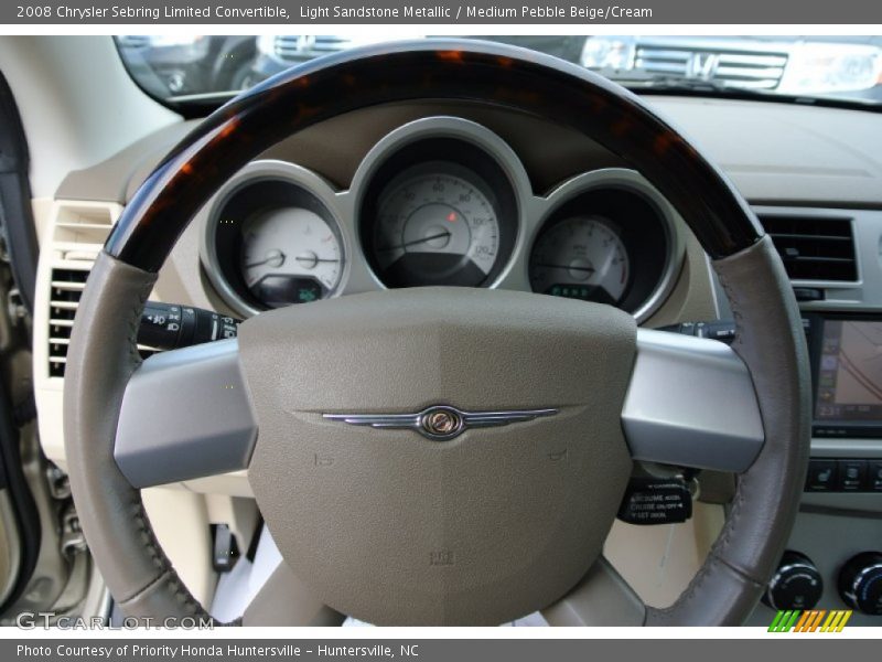 Light Sandstone Metallic / Medium Pebble Beige/Cream 2008 Chrysler Sebring Limited Convertible