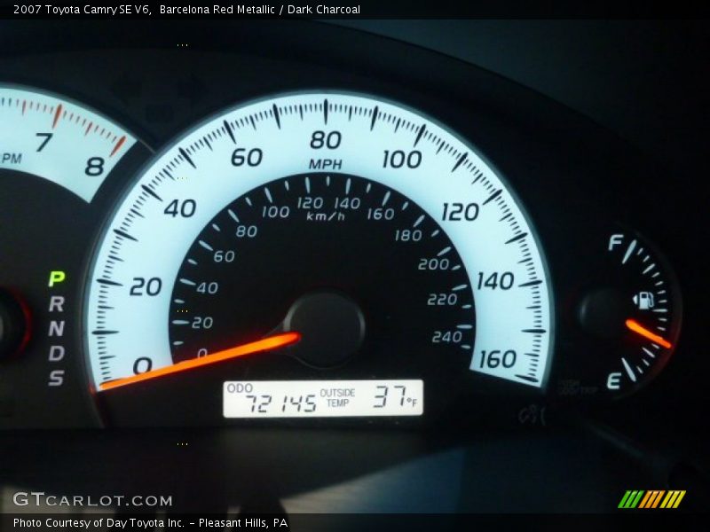 Barcelona Red Metallic / Dark Charcoal 2007 Toyota Camry SE V6
