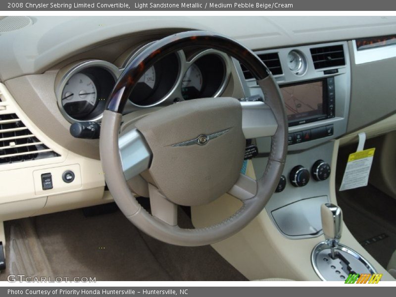 Light Sandstone Metallic / Medium Pebble Beige/Cream 2008 Chrysler Sebring Limited Convertible