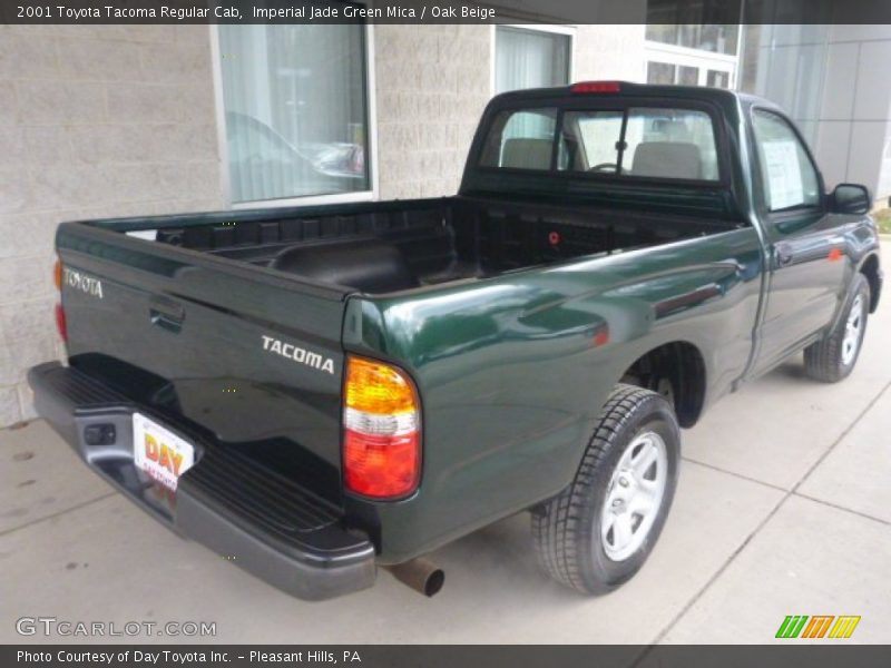 Imperial Jade Green Mica / Oak Beige 2001 Toyota Tacoma Regular Cab