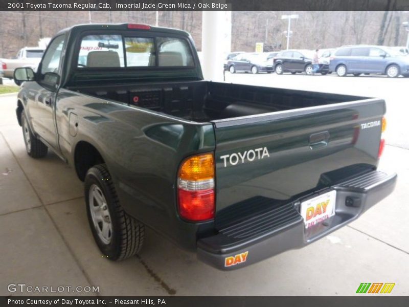 Imperial Jade Green Mica / Oak Beige 2001 Toyota Tacoma Regular Cab