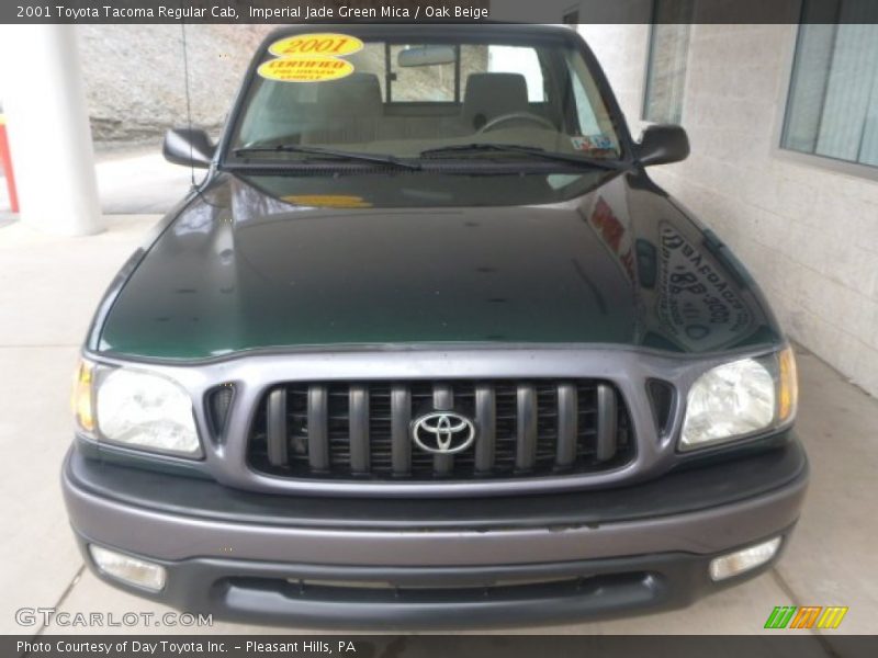Imperial Jade Green Mica / Oak Beige 2001 Toyota Tacoma Regular Cab
