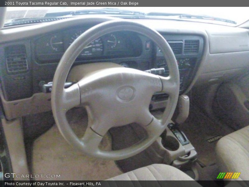Imperial Jade Green Mica / Oak Beige 2001 Toyota Tacoma Regular Cab