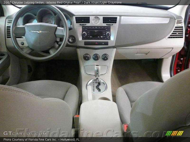 Inferno Red Crystal Pearl / Dark Khaki/Light Graystone 2007 Chrysler Sebring Sedan