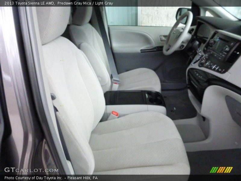 Predawn Gray Mica / Light Gray 2013 Toyota Sienna LE AWD