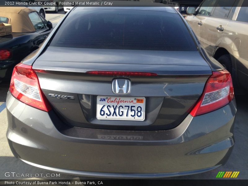 Polished Metal Metallic / Gray 2012 Honda Civic EX Coupe