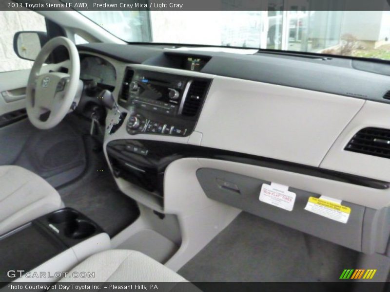 Predawn Gray Mica / Light Gray 2013 Toyota Sienna LE AWD