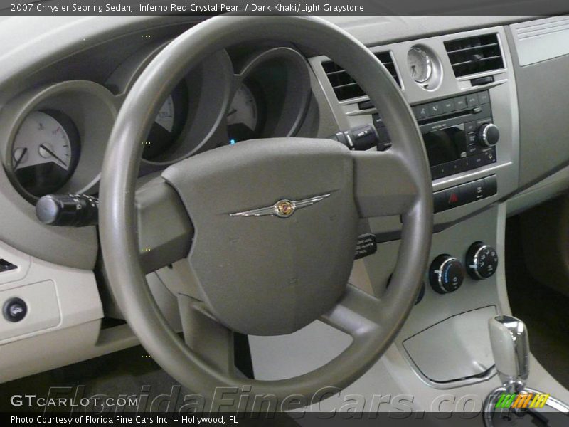 Inferno Red Crystal Pearl / Dark Khaki/Light Graystone 2007 Chrysler Sebring Sedan