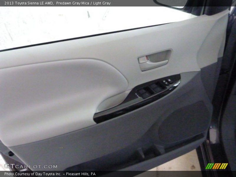 Predawn Gray Mica / Light Gray 2013 Toyota Sienna LE AWD