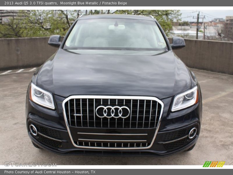 Moonlight Blue Metallic / Pistachio Beige 2013 Audi Q5 3.0 TFSI quattro