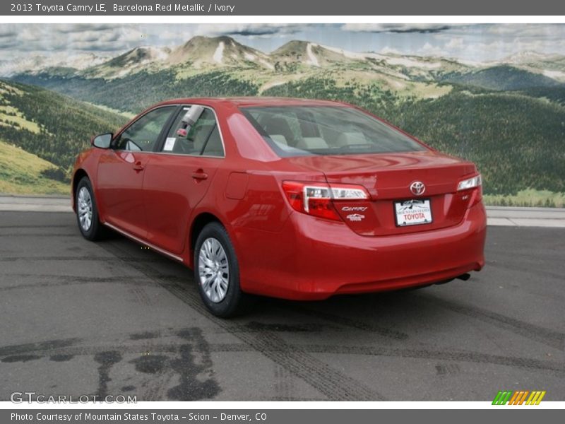 Barcelona Red Metallic / Ivory 2013 Toyota Camry LE