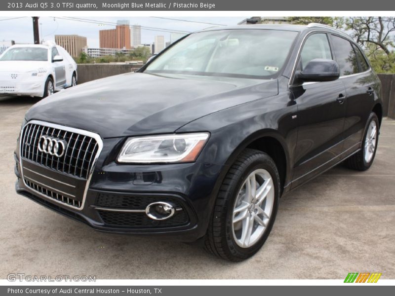 Moonlight Blue Metallic / Pistachio Beige 2013 Audi Q5 3.0 TFSI quattro