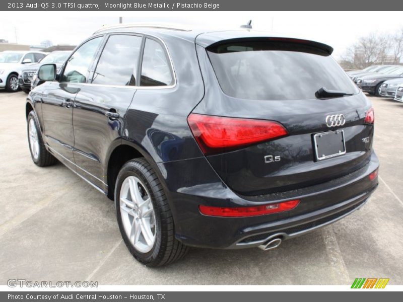 Moonlight Blue Metallic / Pistachio Beige 2013 Audi Q5 3.0 TFSI quattro
