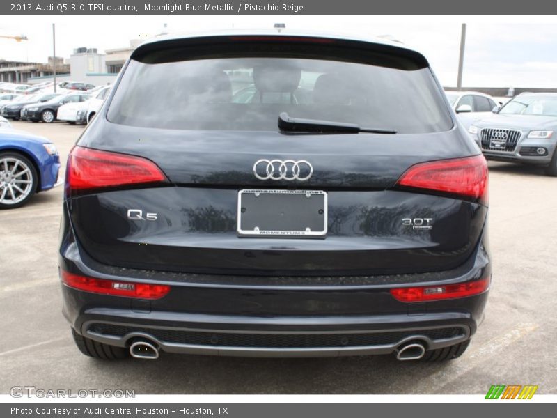 Moonlight Blue Metallic / Pistachio Beige 2013 Audi Q5 3.0 TFSI quattro