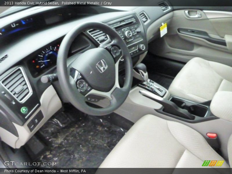  2013 Civic Hybrid Sedan Gray Interior
