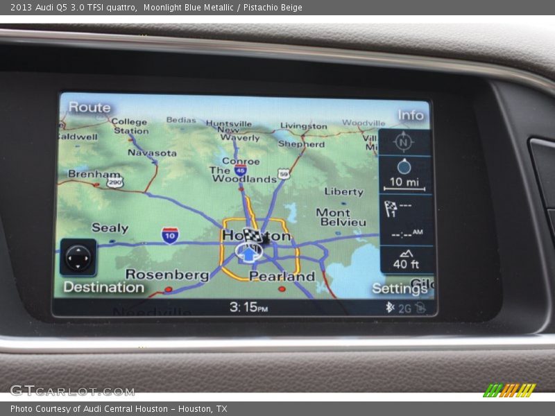 Moonlight Blue Metallic / Pistachio Beige 2013 Audi Q5 3.0 TFSI quattro