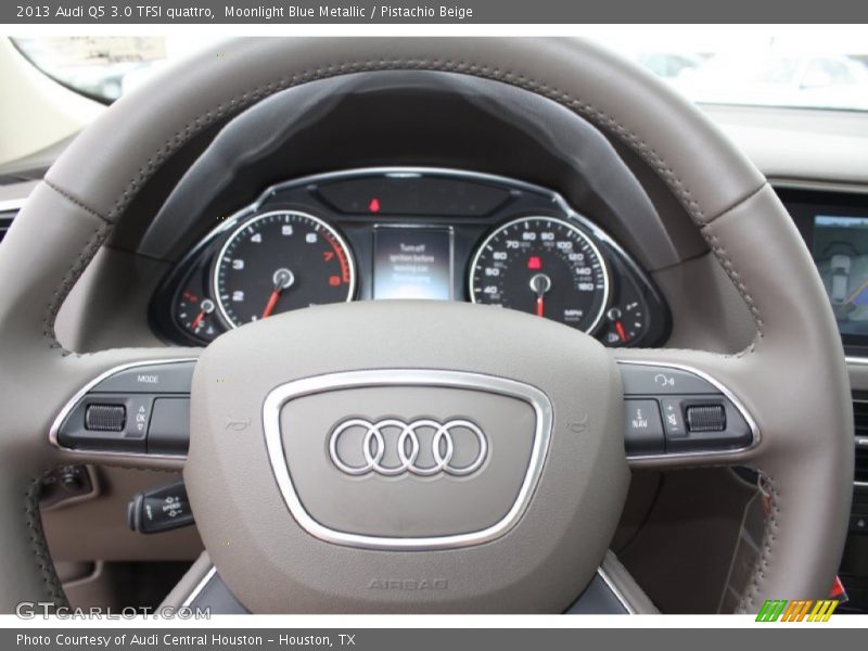 Moonlight Blue Metallic / Pistachio Beige 2013 Audi Q5 3.0 TFSI quattro