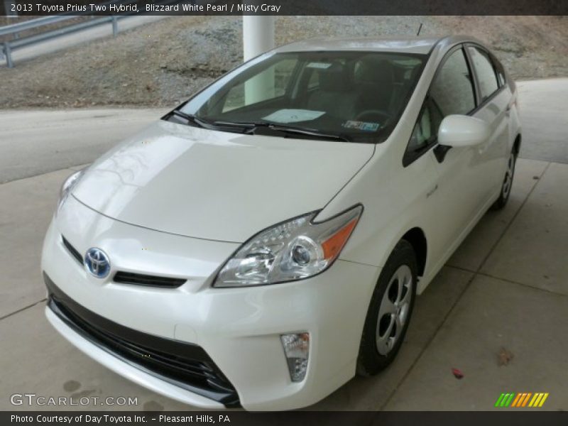 Blizzard White Pearl / Misty Gray 2013 Toyota Prius Two Hybrid