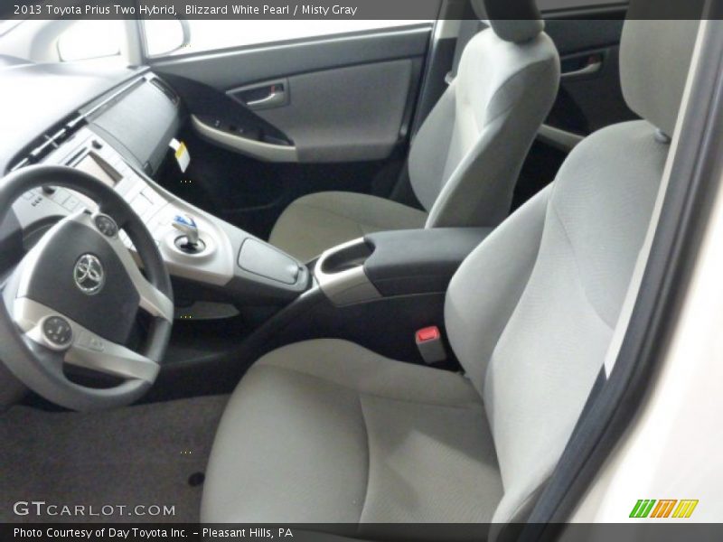 Blizzard White Pearl / Misty Gray 2013 Toyota Prius Two Hybrid