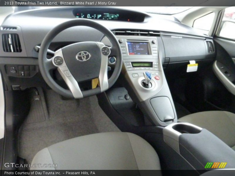 Blizzard White Pearl / Misty Gray 2013 Toyota Prius Two Hybrid