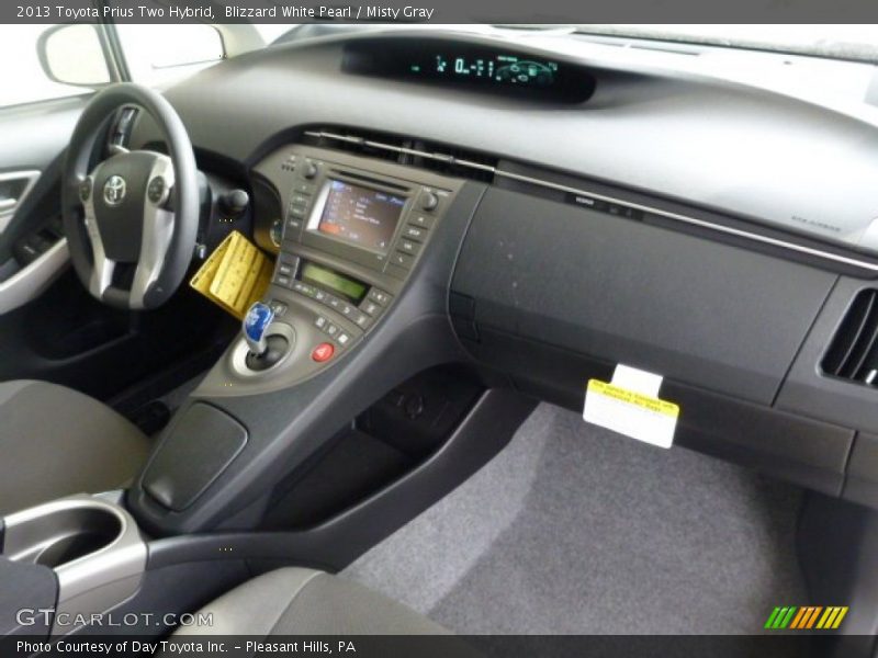 Blizzard White Pearl / Misty Gray 2013 Toyota Prius Two Hybrid