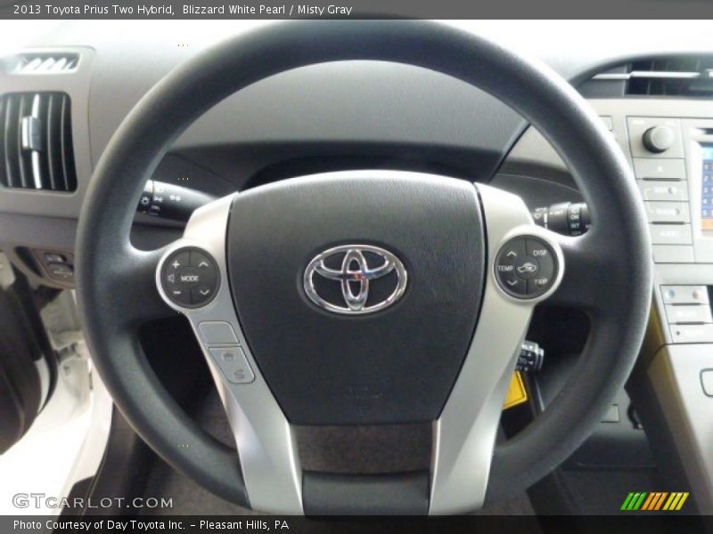 Blizzard White Pearl / Misty Gray 2013 Toyota Prius Two Hybrid