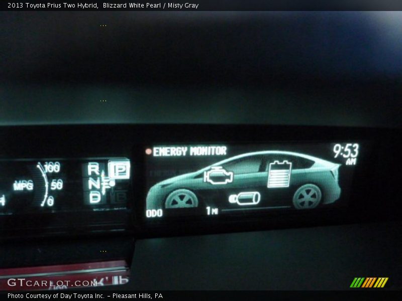 Blizzard White Pearl / Misty Gray 2013 Toyota Prius Two Hybrid