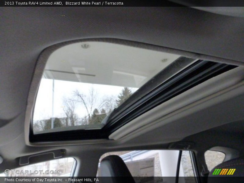 Blizzard White Pearl / Terracotta 2013 Toyota RAV4 Limited AWD