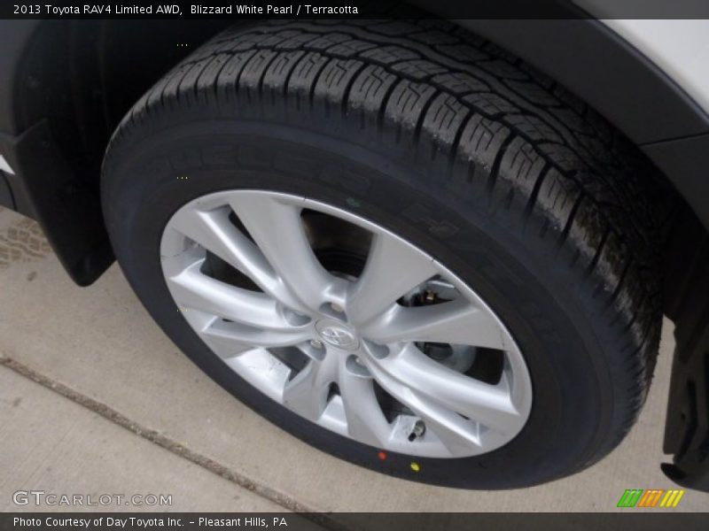 Blizzard White Pearl / Terracotta 2013 Toyota RAV4 Limited AWD