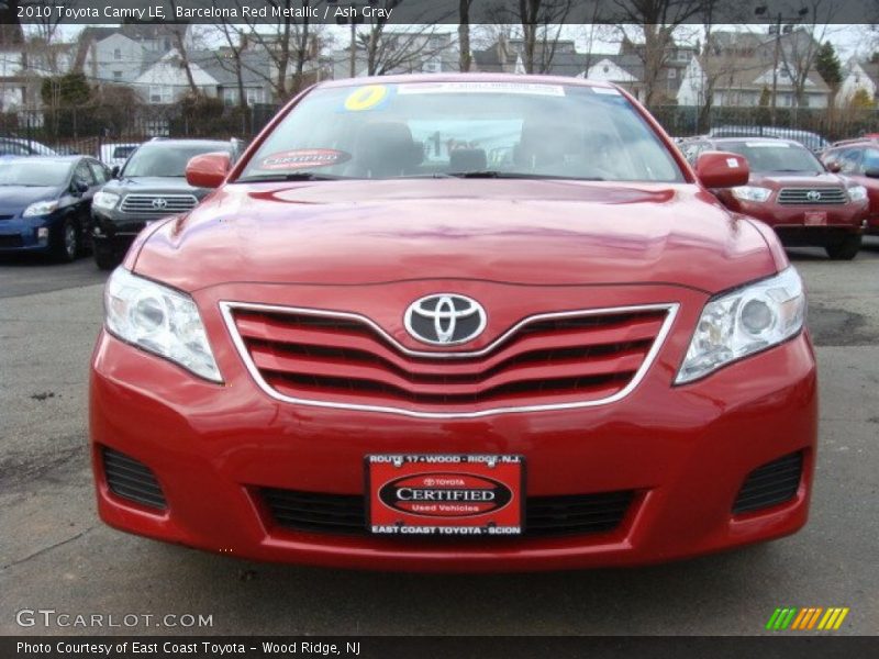 Barcelona Red Metallic / Ash Gray 2010 Toyota Camry LE