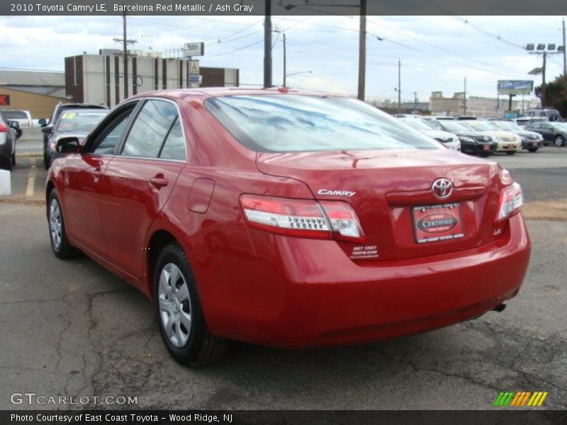 Barcelona Red Metallic / Ash Gray 2010 Toyota Camry LE