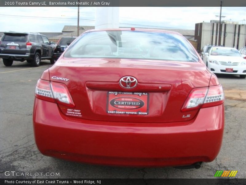 Barcelona Red Metallic / Ash Gray 2010 Toyota Camry LE