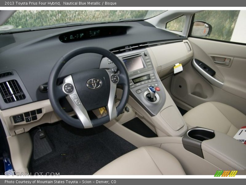 Nautical Blue Metallic / Bisque 2013 Toyota Prius Four Hybrid