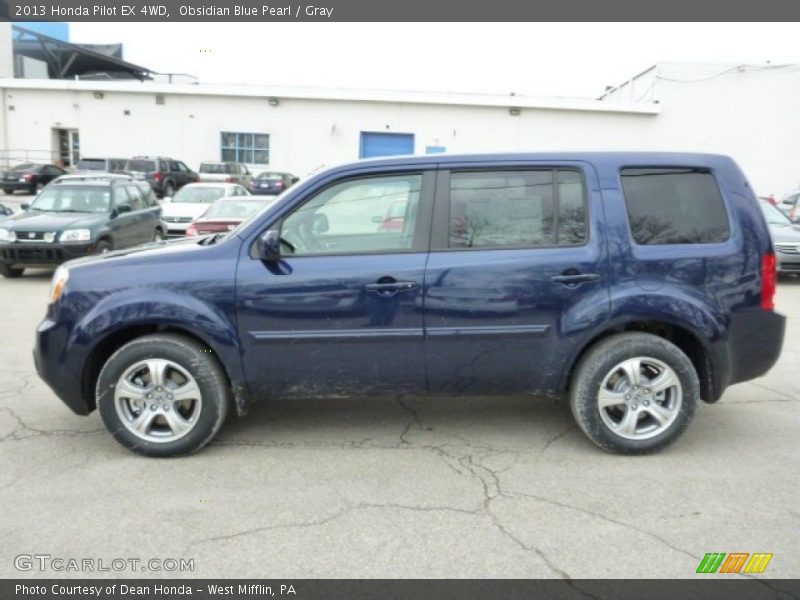 Obsidian Blue Pearl / Gray 2013 Honda Pilot EX 4WD