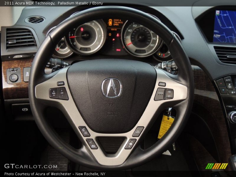 Palladium Metallic / Ebony 2011 Acura MDX Technology
