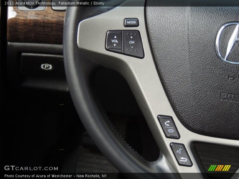 Palladium Metallic / Ebony 2011 Acura MDX Technology