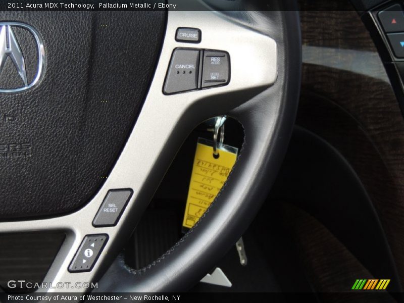 Palladium Metallic / Ebony 2011 Acura MDX Technology
