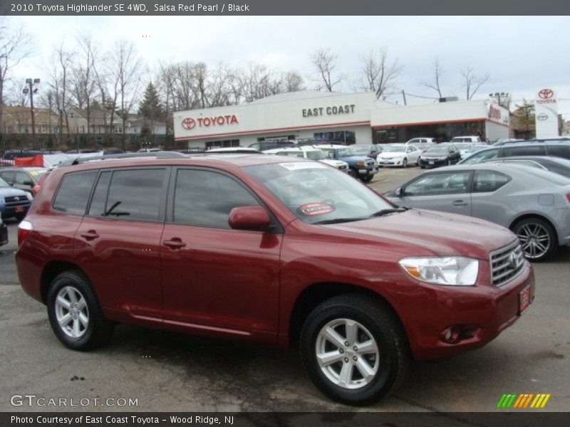 Salsa Red Pearl / Black 2010 Toyota Highlander SE 4WD