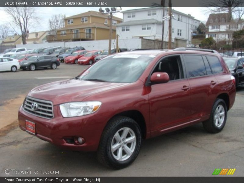 Salsa Red Pearl / Black 2010 Toyota Highlander SE 4WD