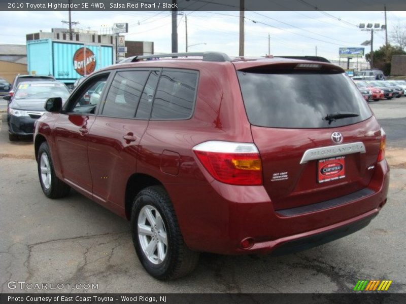 Salsa Red Pearl / Black 2010 Toyota Highlander SE 4WD