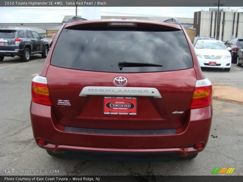 Salsa Red Pearl / Black 2010 Toyota Highlander SE 4WD