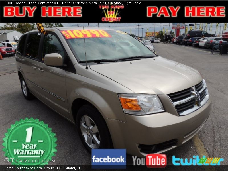 Light Sandstone Metallic / Dark Slate/Light Shale 2008 Dodge Grand Caravan SXT