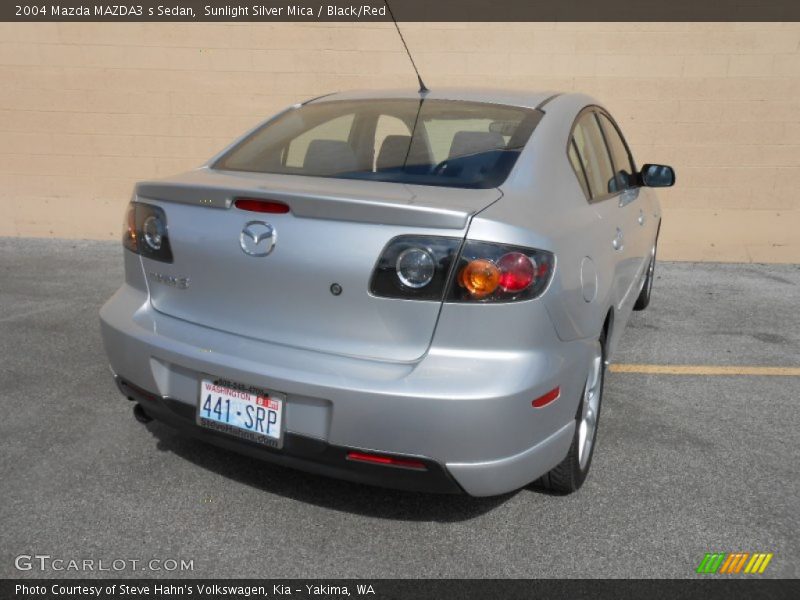 Sunlight Silver Mica / Black/Red 2004 Mazda MAZDA3 s Sedan