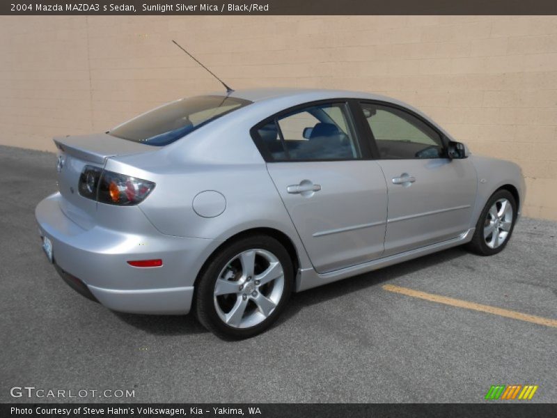 Sunlight Silver Mica / Black/Red 2004 Mazda MAZDA3 s Sedan