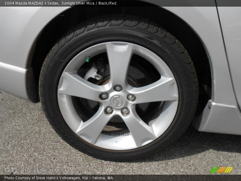 Sunlight Silver Mica / Black/Red 2004 Mazda MAZDA3 s Sedan