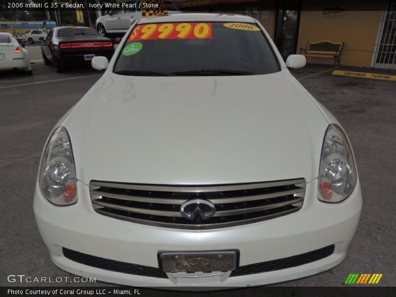 Ivory White Pearl / Stone 2006 Infiniti G 35 x Sedan