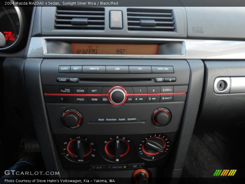 Sunlight Silver Mica / Black/Red 2004 Mazda MAZDA3 s Sedan