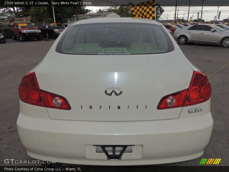 Ivory White Pearl / Stone 2006 Infiniti G 35 x Sedan